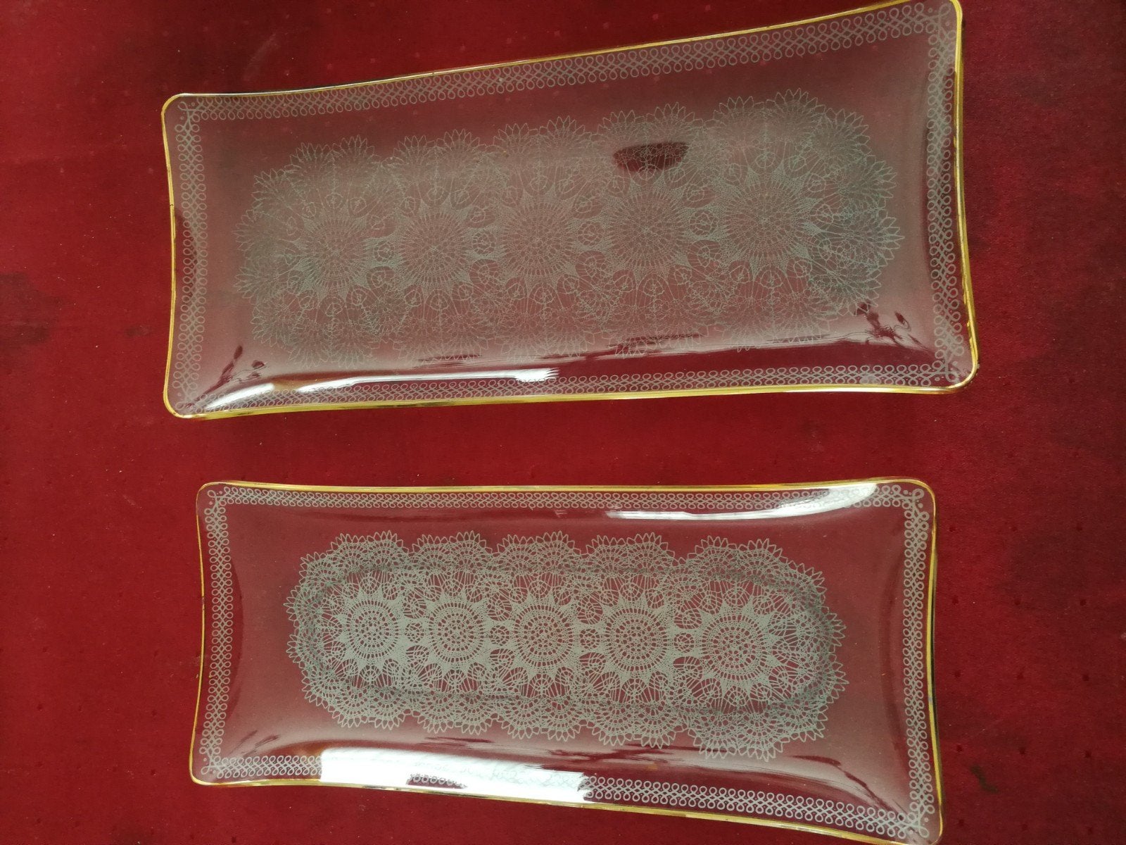 Vintage glazen cake schalen, Huis en Inrichting, Keuken | Servies, Ophalen, Glas, Overige stijlen, Schaal of Schalen
