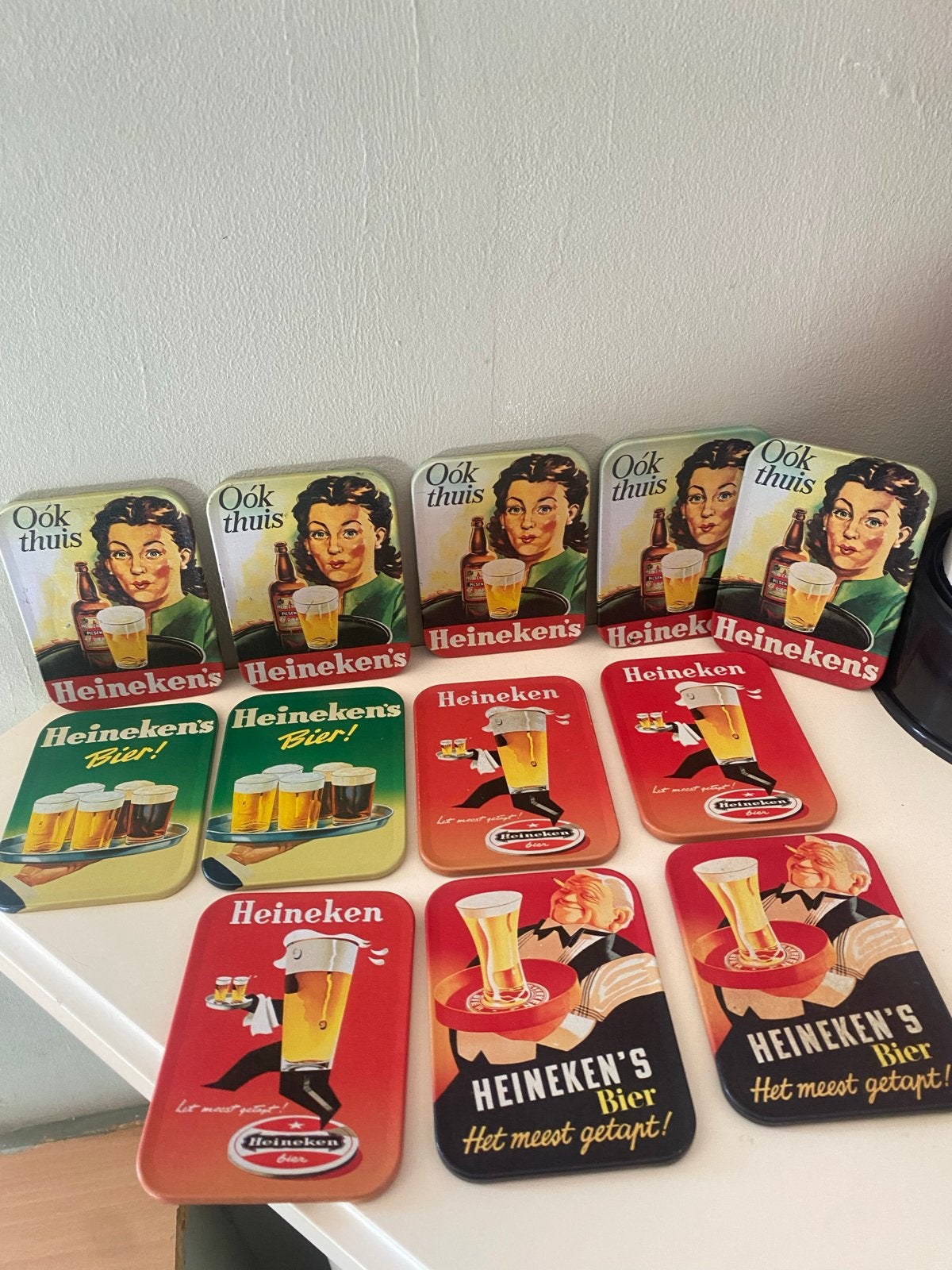 Vintage Heineken onderzetters - Set van 12, Ophalen of Verzenden, Gebruikt, Overige typen, Heineken