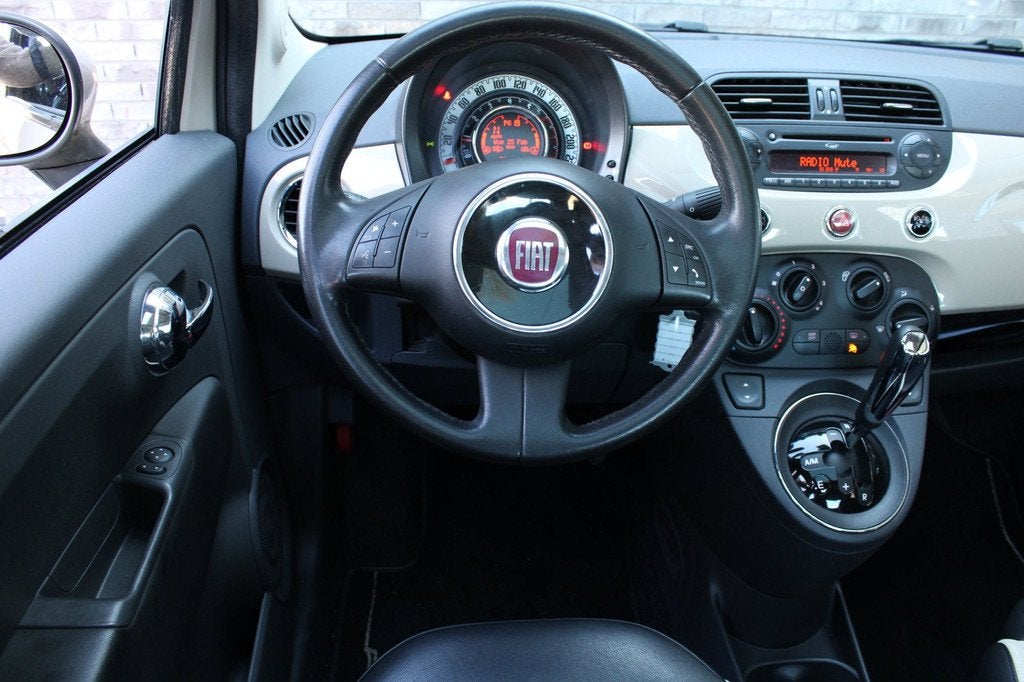 Fiat 500 1.2 Lounge Cappuccino, Leer, City Automaat, Multist, Auto's, 15 km/l, Gebruikt, Leder, Bedrijf