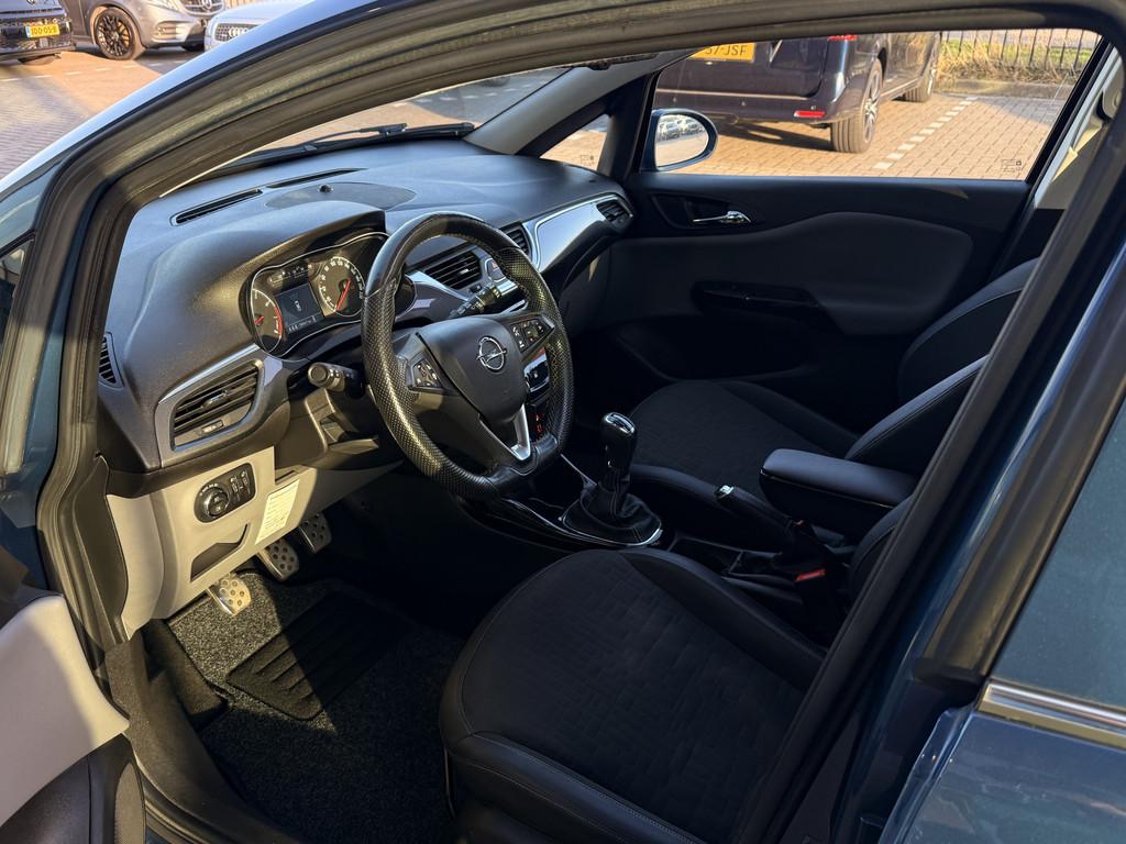 Opel Corsa 1.0 Turbo OPC-Line | DAB | Stoel/Stuurverwarming, Auto's, Gebruikt, Euro 6, Blauw, Leder en Stof