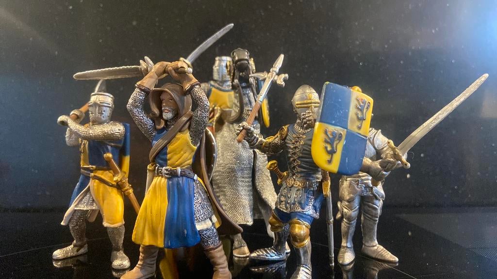 Schleich World of Knights: Set ridders blauw, Ophalen of Verzenden, Zo goed als nieuw