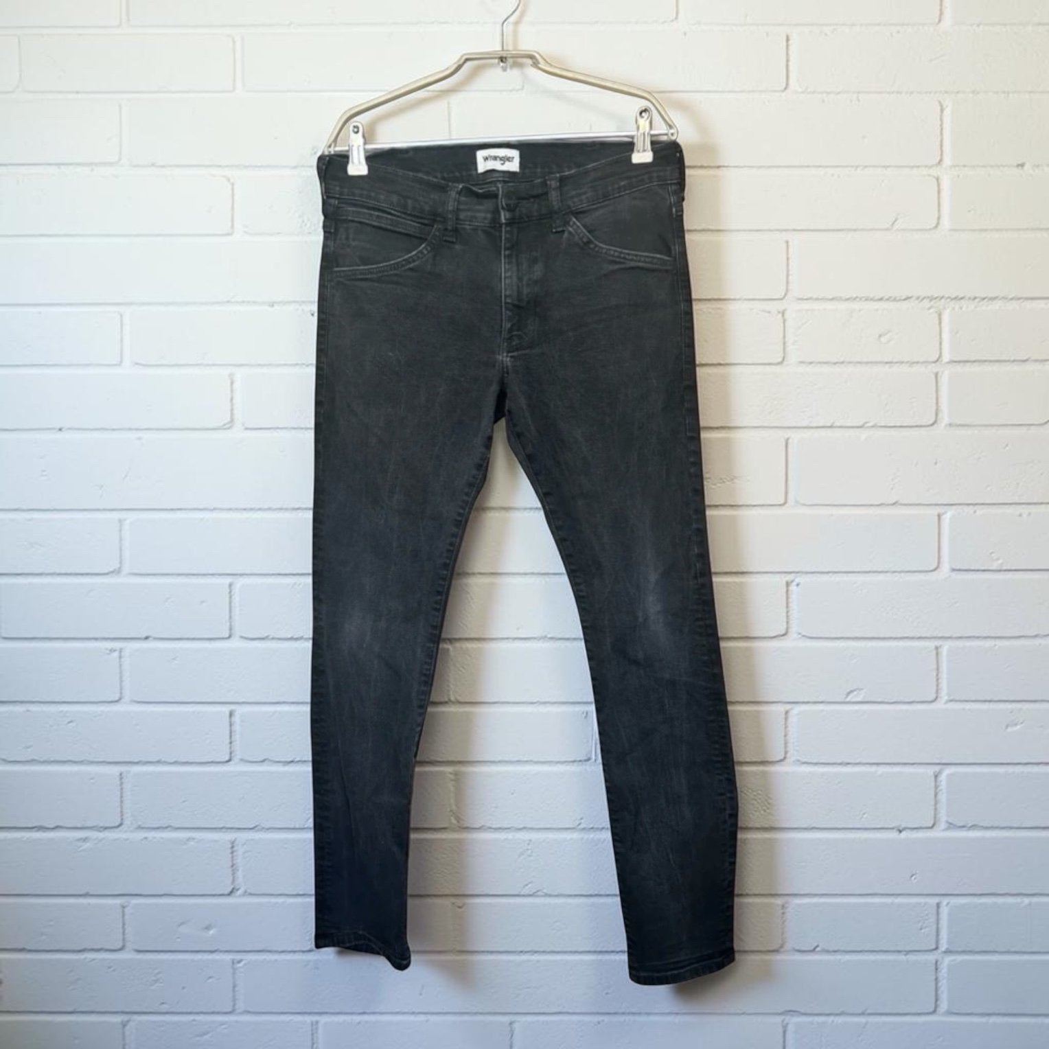 Wrangler Jeans Maat W31 L34 Zwart Bryson Skinny Leg, Verzenden, Zwart, W, W32 (confectie 46) of kleiner