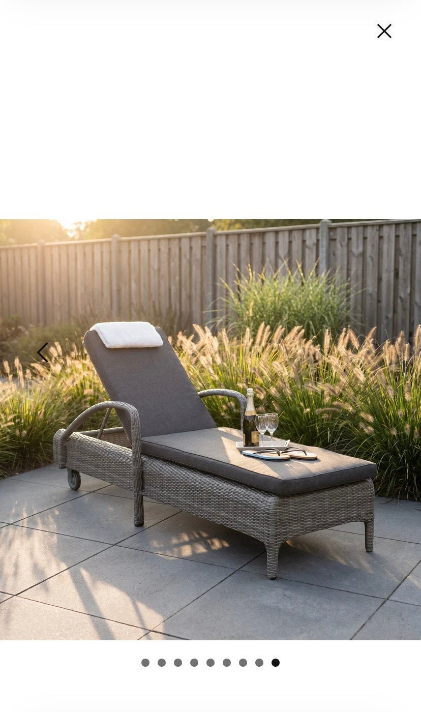 Wicker ligbed, Tuin en Terras, Ophalen, Zo goed als nieuw, Aluminium