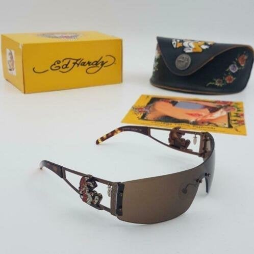 Zonnebril Ed Hardy EHS-026 Cocoa 125 - Bunny, Overige merken, Zonnebril, Overige kleuren, Nieuw