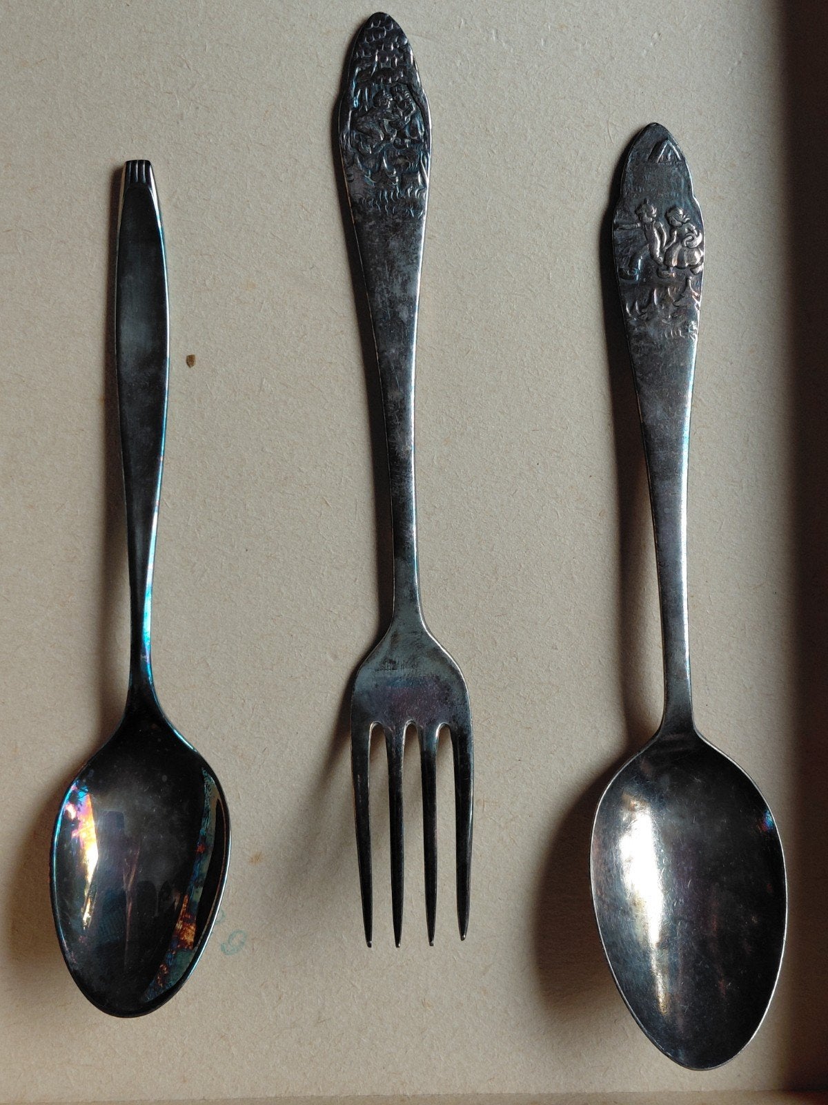 Vintage Gero 90 Verzilverd Bestek Set - 3 Stuks, Ophalen of Verzenden