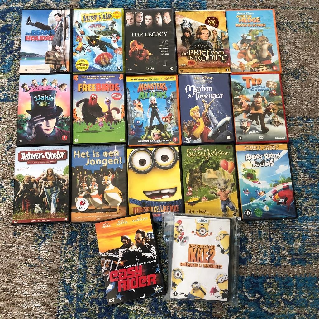 Partij DVD films, Cd's en Dvd's, Dvd's | Tekenfilms en Animatie, Gebruikt, Alle leeftijden, Overige typen, Overige soorten
