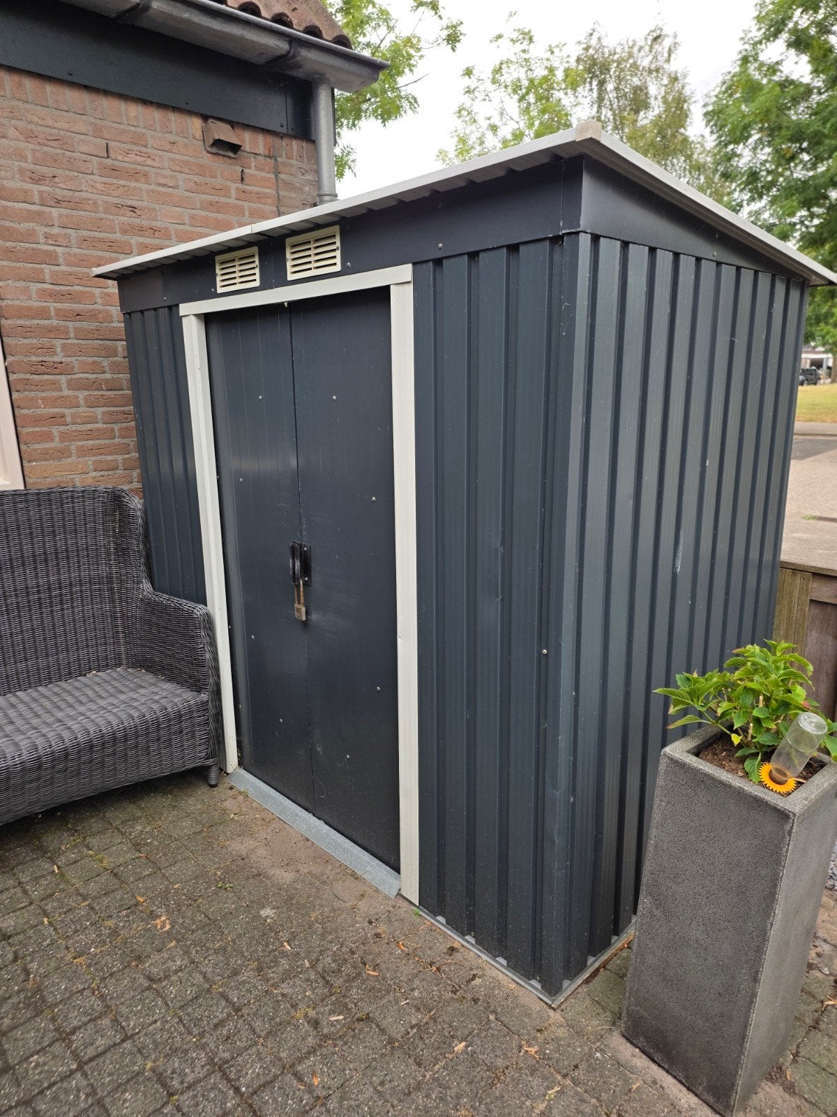 Aluminium schuurtje 190x170x110, Ophalen, Gebruikt, Metaal, Overige typen