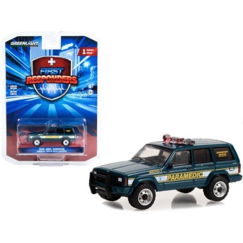 1998 Jeep Cherokee van Geenlight 1/64 Paramedic rescue, Ophalen of Verzenden, Nieuw, Auto