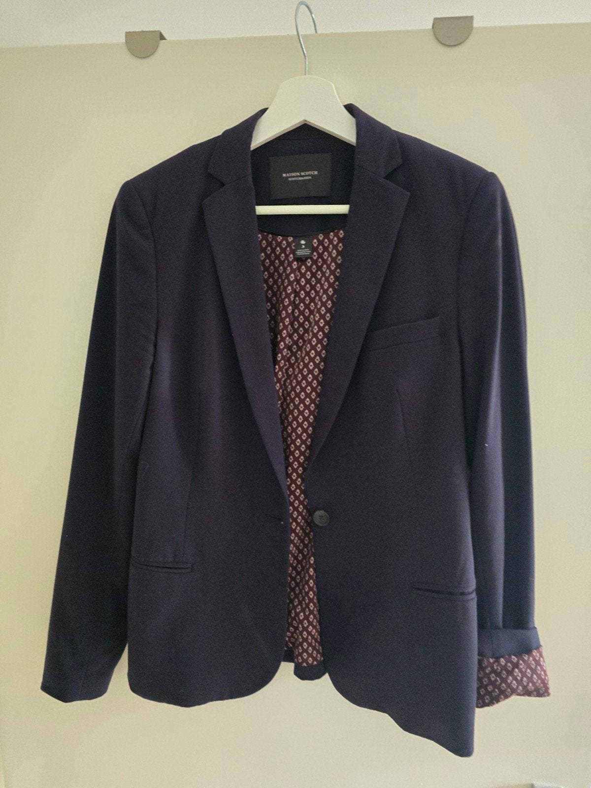 Mooie blauwe blazer van Maison Scotch in maat 3, Ophalen, Blauw, Maat 42/44 (L), Jasje