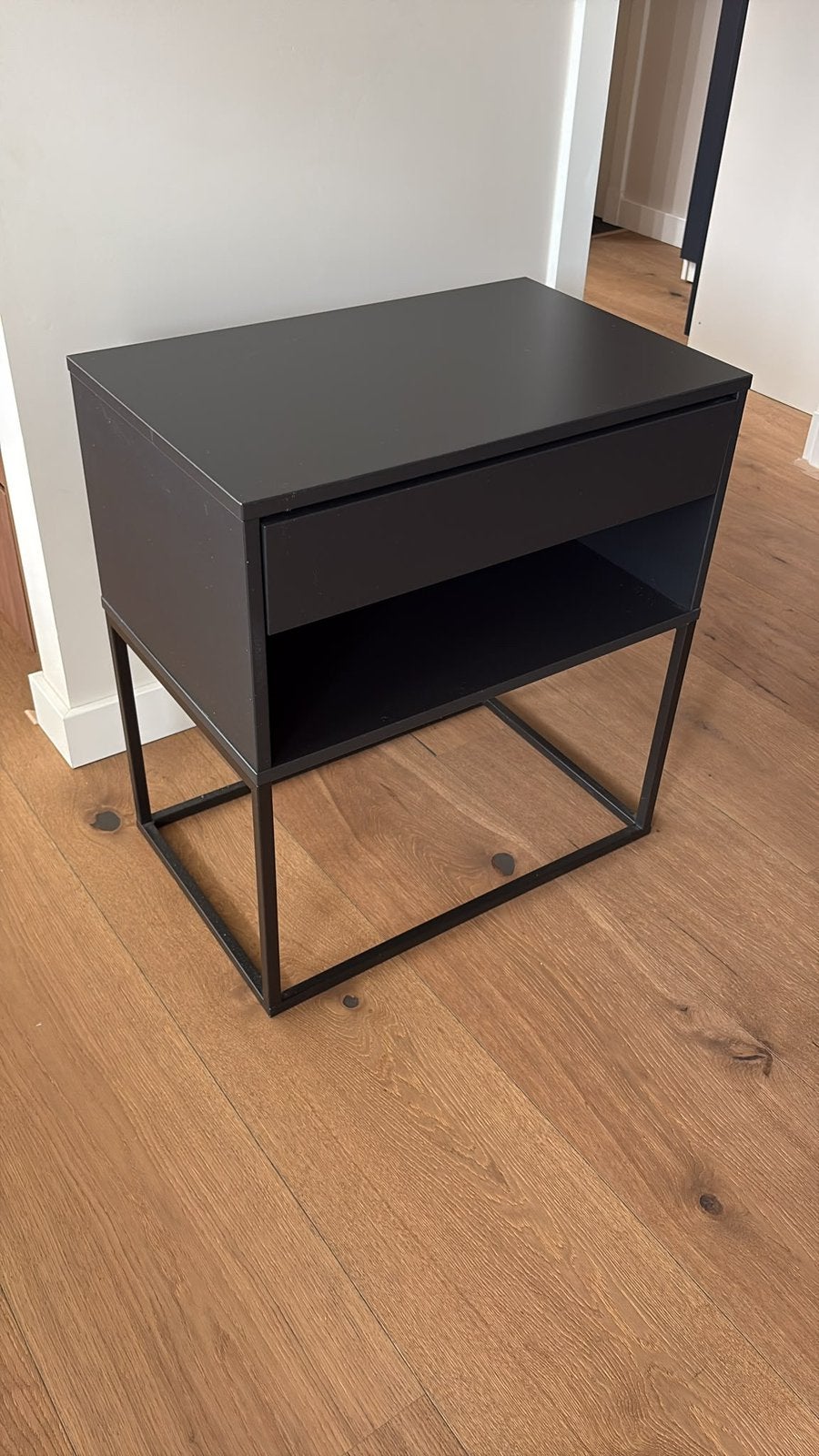 Nachtkastje zwart, Ophalen, Gebruikt, 55 tot 70 cm, 45 tot 65 cm