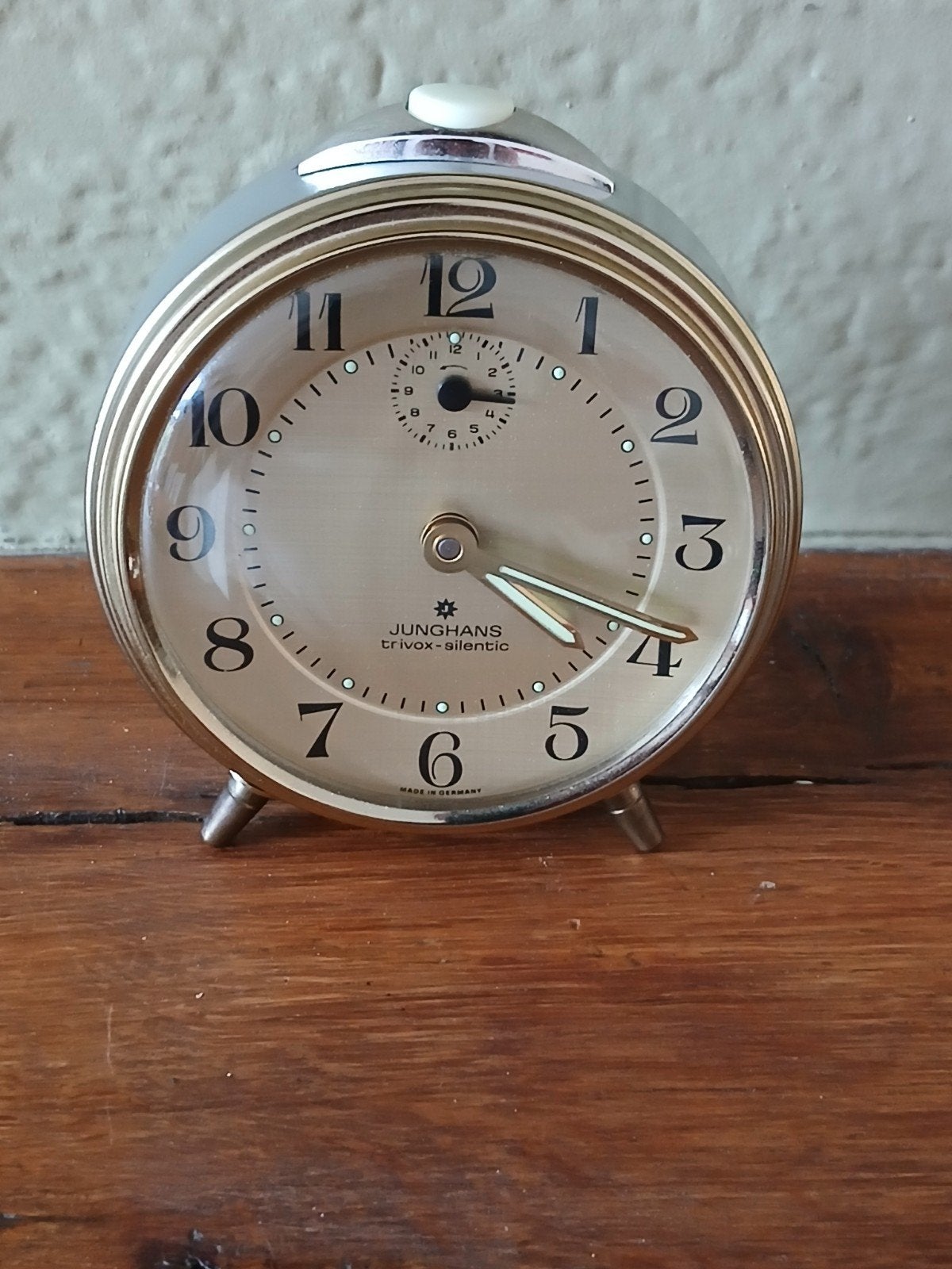 Junghans Trivox-Silentic Wekker Jaren '60 - Perfect Werkend, Antiek en Kunst, Antiek | Klokken, Ophalen of Verzenden