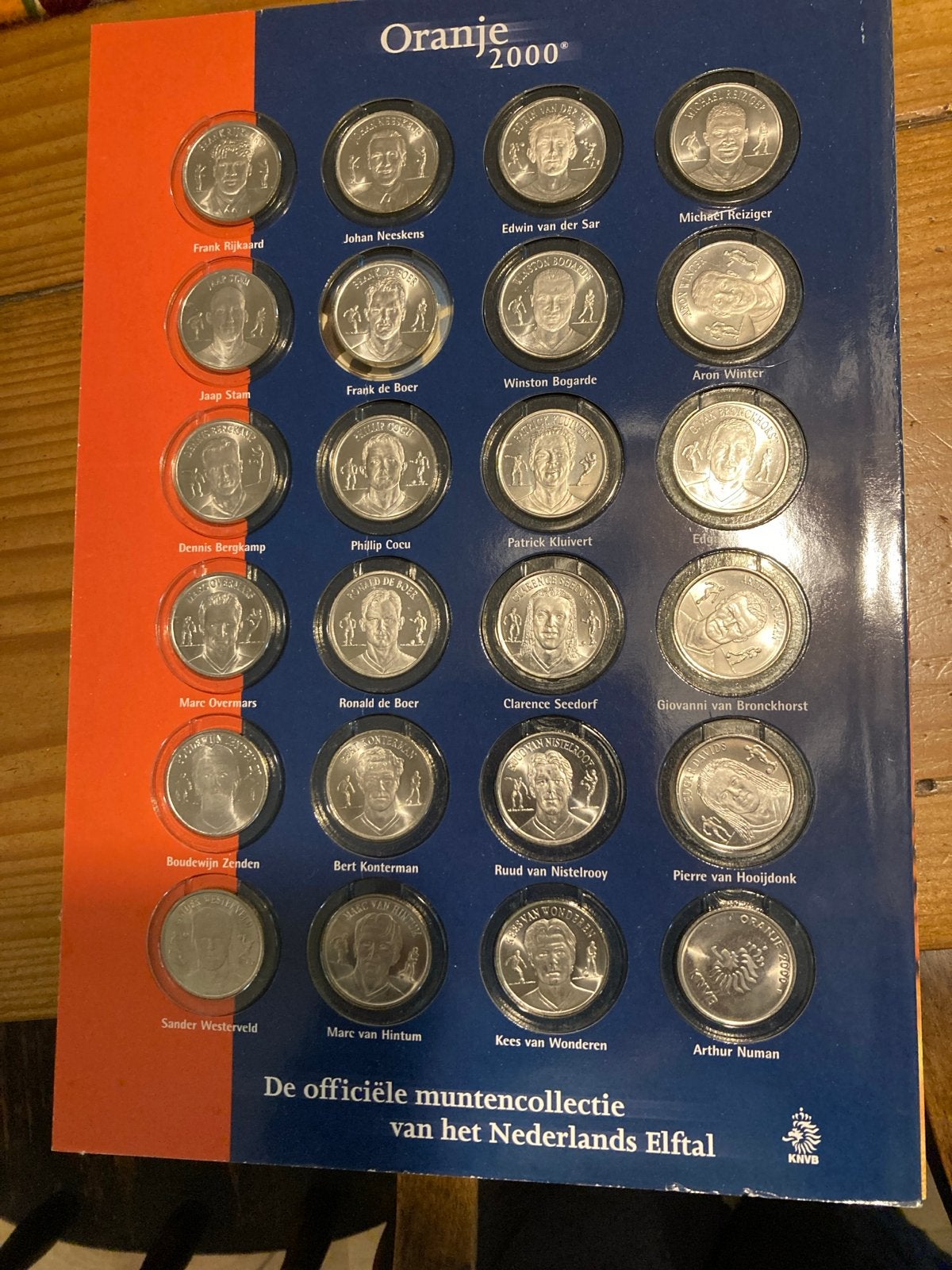 Oranje 2000: Officiële muntencollectie Nederlands Elftal, Ophalen of Verzenden, Koningin Beatrix, Overige waardes, Setje