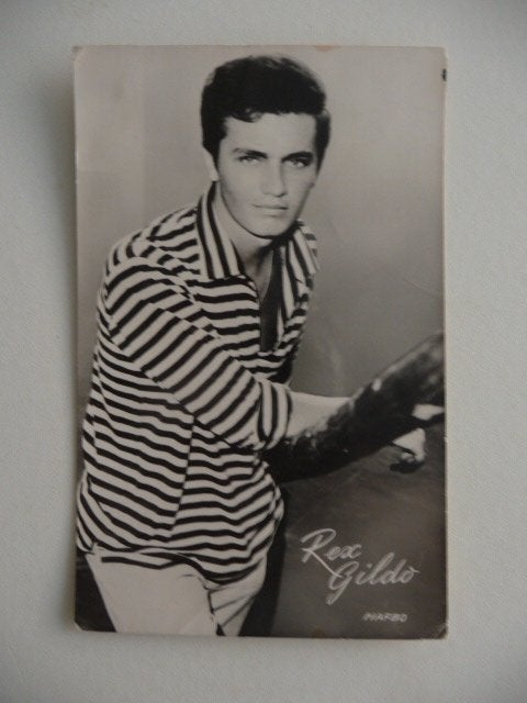 5 oude foto ansichtkaarten REX GILDO - 60-er jaren, Ophalen of Verzenden, 1960 tot 1980, Ongelopen, Sterren en Beroemdheden