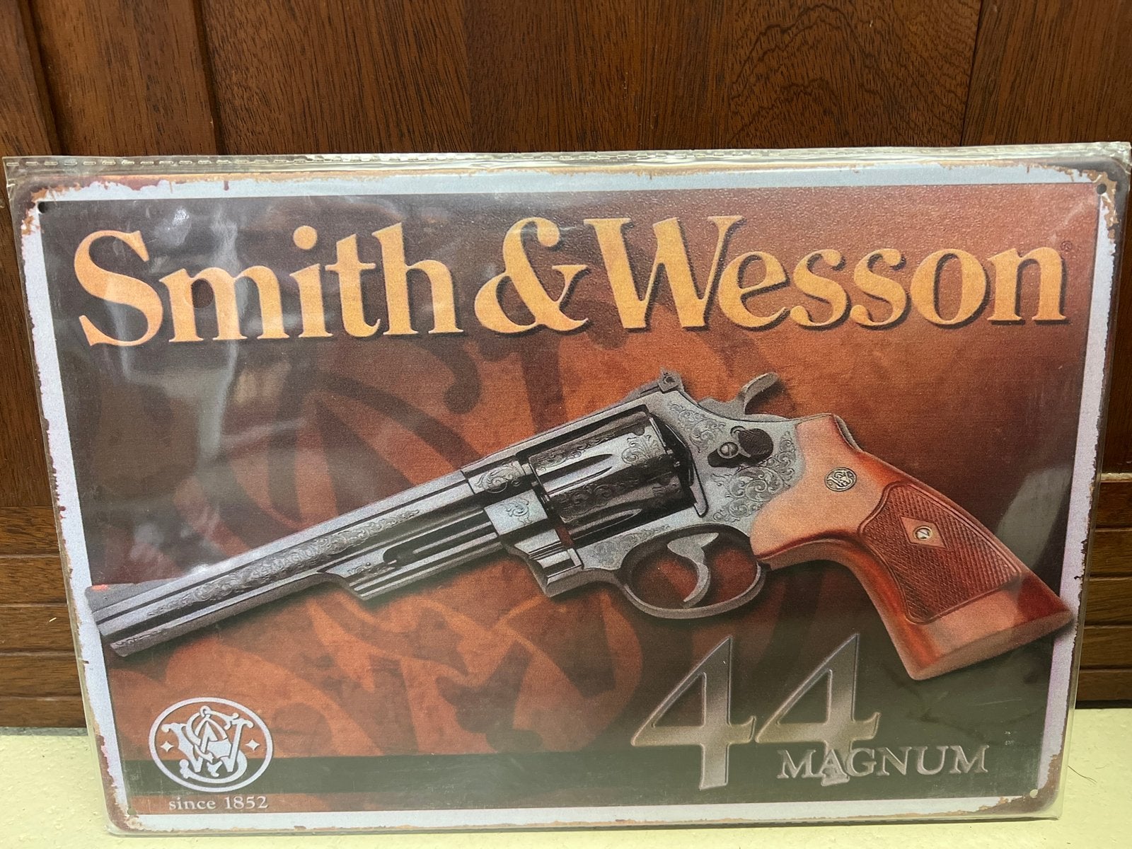 Smith & Wesson .44 Magnum Reclamebord, Ophalen of Verzenden, Nieuw, Auto's