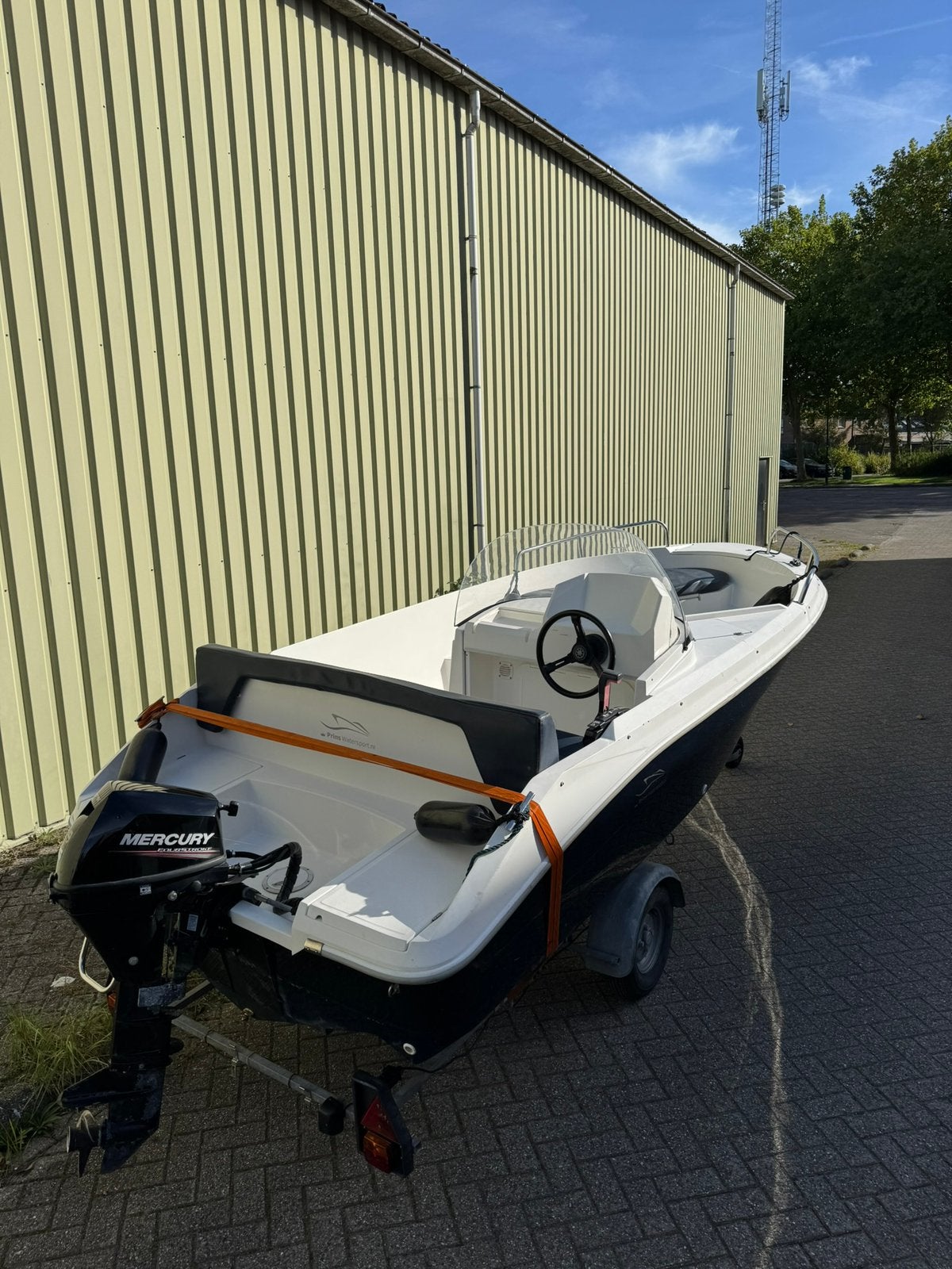 Tekoop: Prins 470 sport met mercury 9,9, Ophalen, Zo goed als nieuw, Consoleboot, Anker