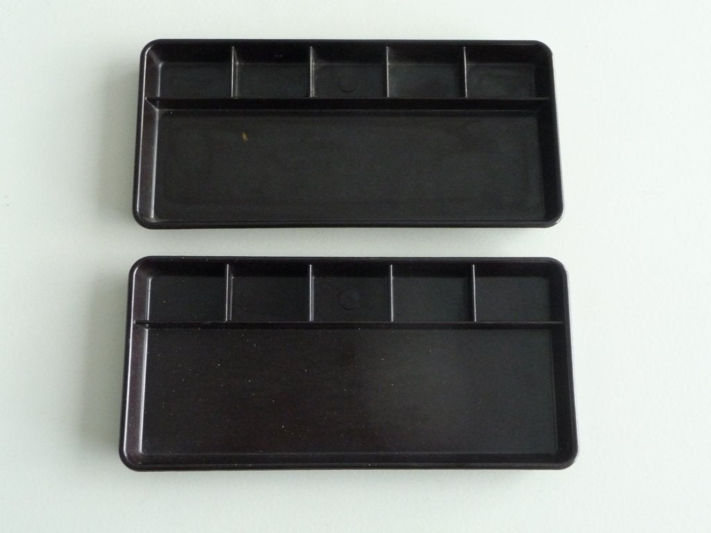2 bakelieten PENNENBAKJES - afmeting 12x25,5cm (R), Ophalen of Verzenden