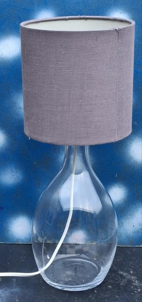 Tafellamp.  Glas geblazen voet. 40 cm., Huis en Inrichting, Lampen | Tafellampen, Ophalen, Post modern, Minder dan 50 cm, Glas