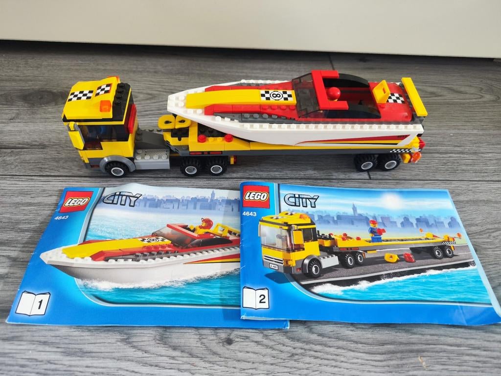 Lego City set 4643 vrachtwagen en boot, Kinderen en Baby's, Speelgoed | Duplo en Lego, Ophalen