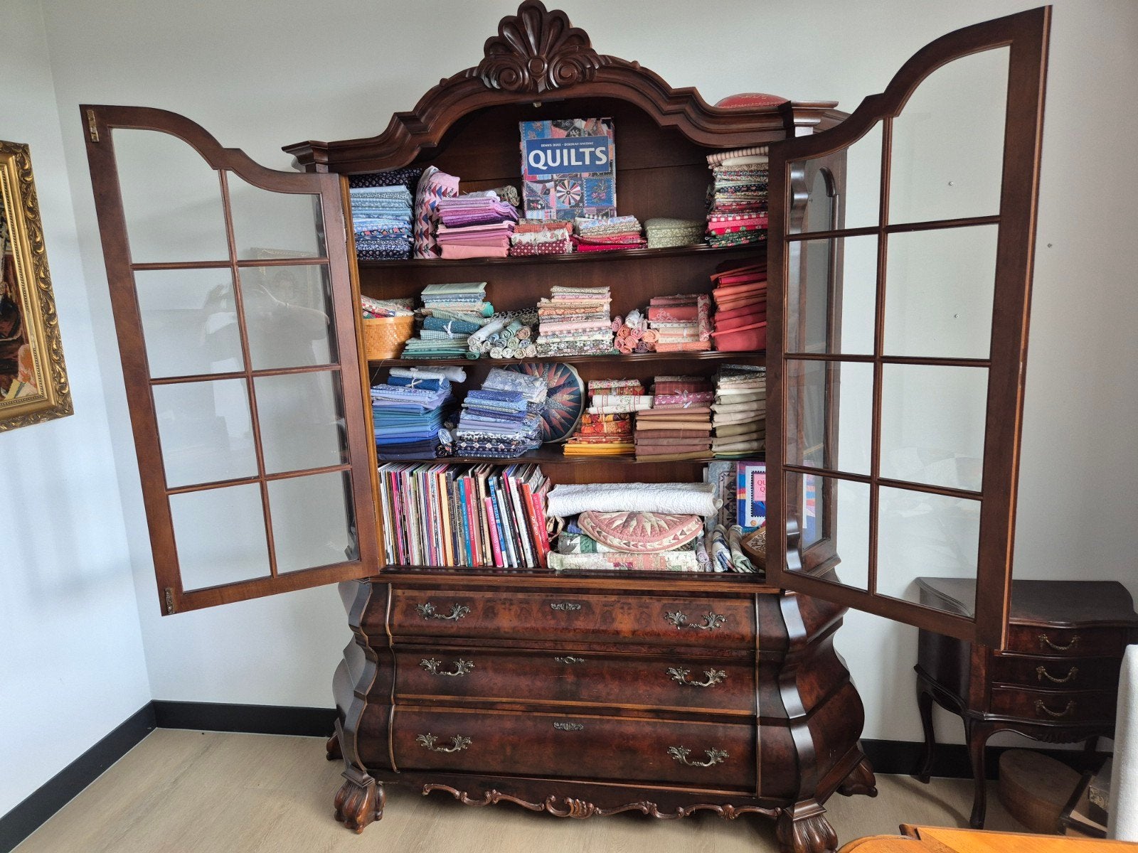 Grote Quilt Verzameling: Stoffen, Boeken Benodigdheden & Boe, Ophalen, Textiel, Meerkleurig, Zo goed als nieuw