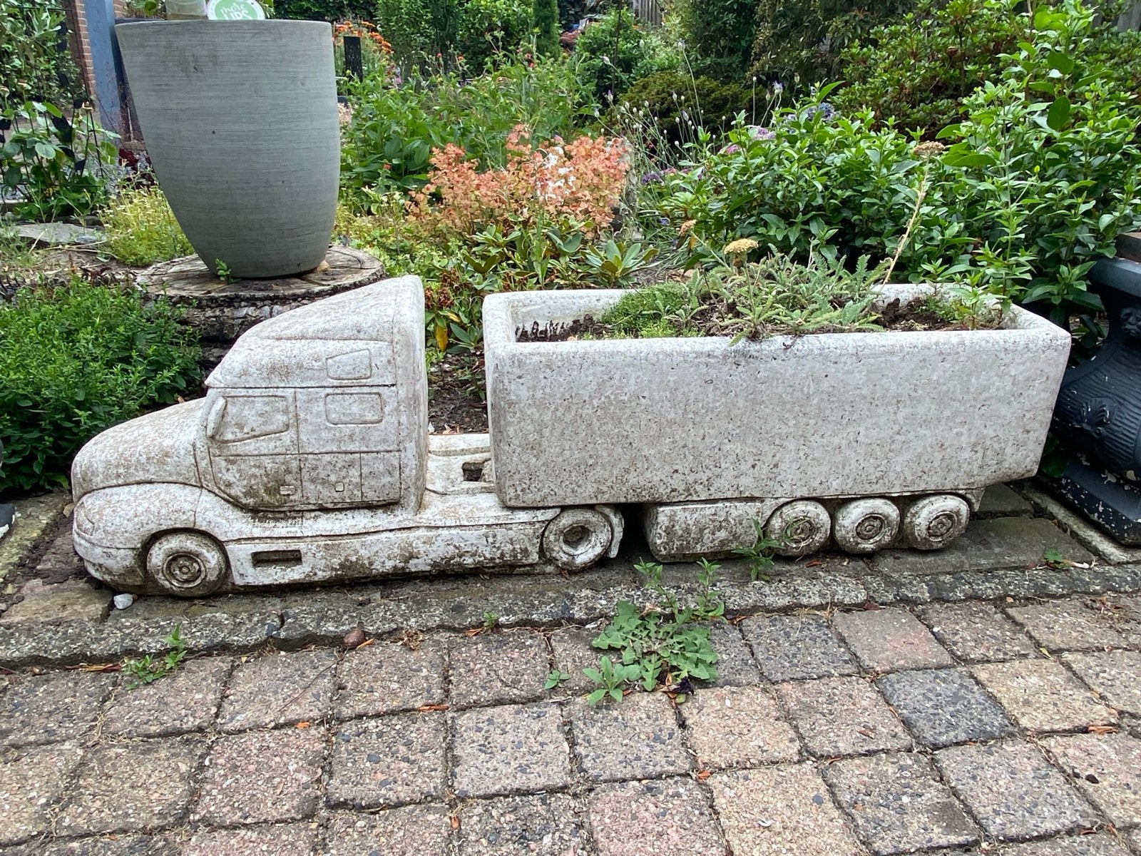 Volvo vrachtwagen bloembak - 115x25x30 cm, Tuin en Terras, Bloembakken en Plantenbakken, Ophalen, Gebruikt, 100 cm of meer, Overige vormen
