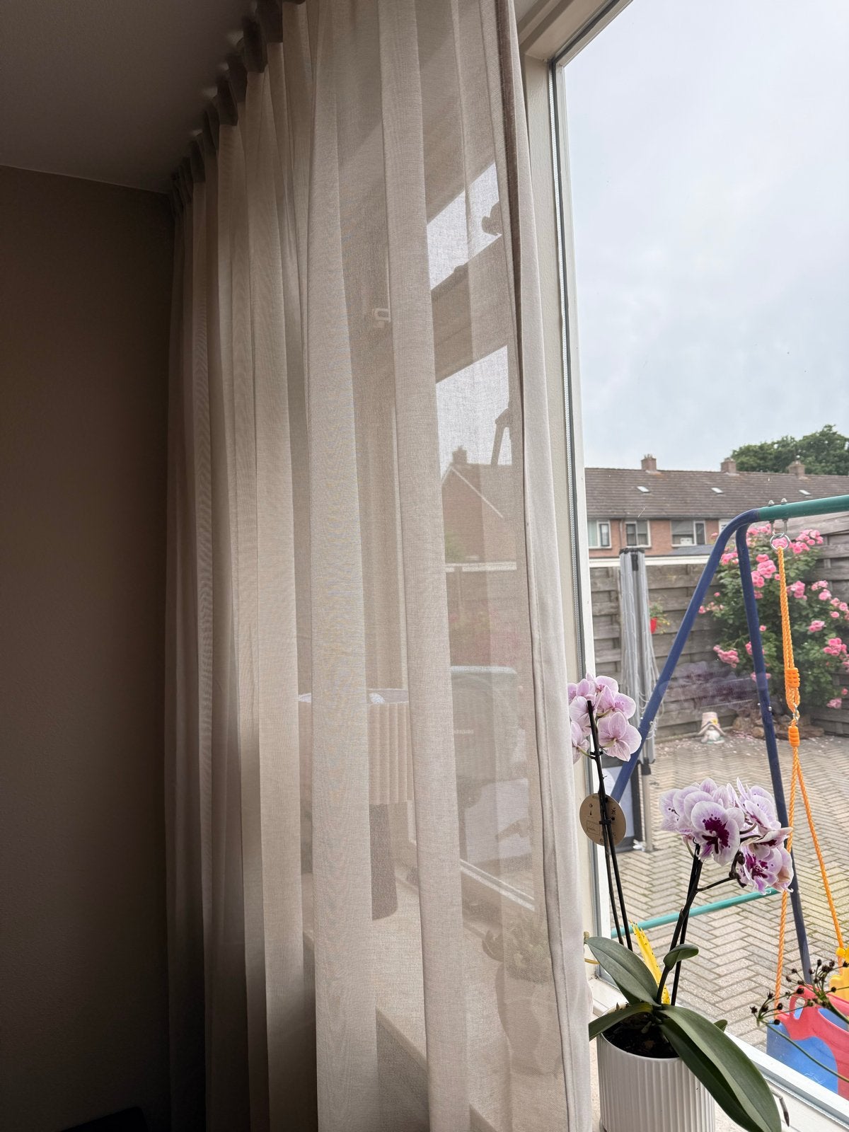 IKEA ängsfryle vitrage gordijnen, Ophalen of Verzenden, Zo goed als nieuw, 200 cm of meer