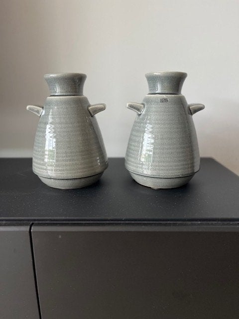 Set van 2 Dôme Deco keramische vazen met craquelé effect, Ophalen