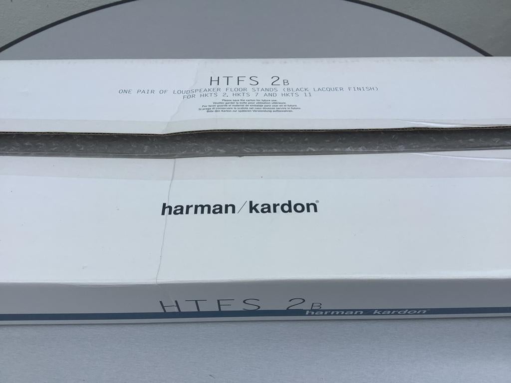 2 Harman Kardon Speakerstands, HTFS 2B, zwart, nieuw in doos, Overige merken, Nieuw, Ophalen of Verzenden, 120 watt of meer