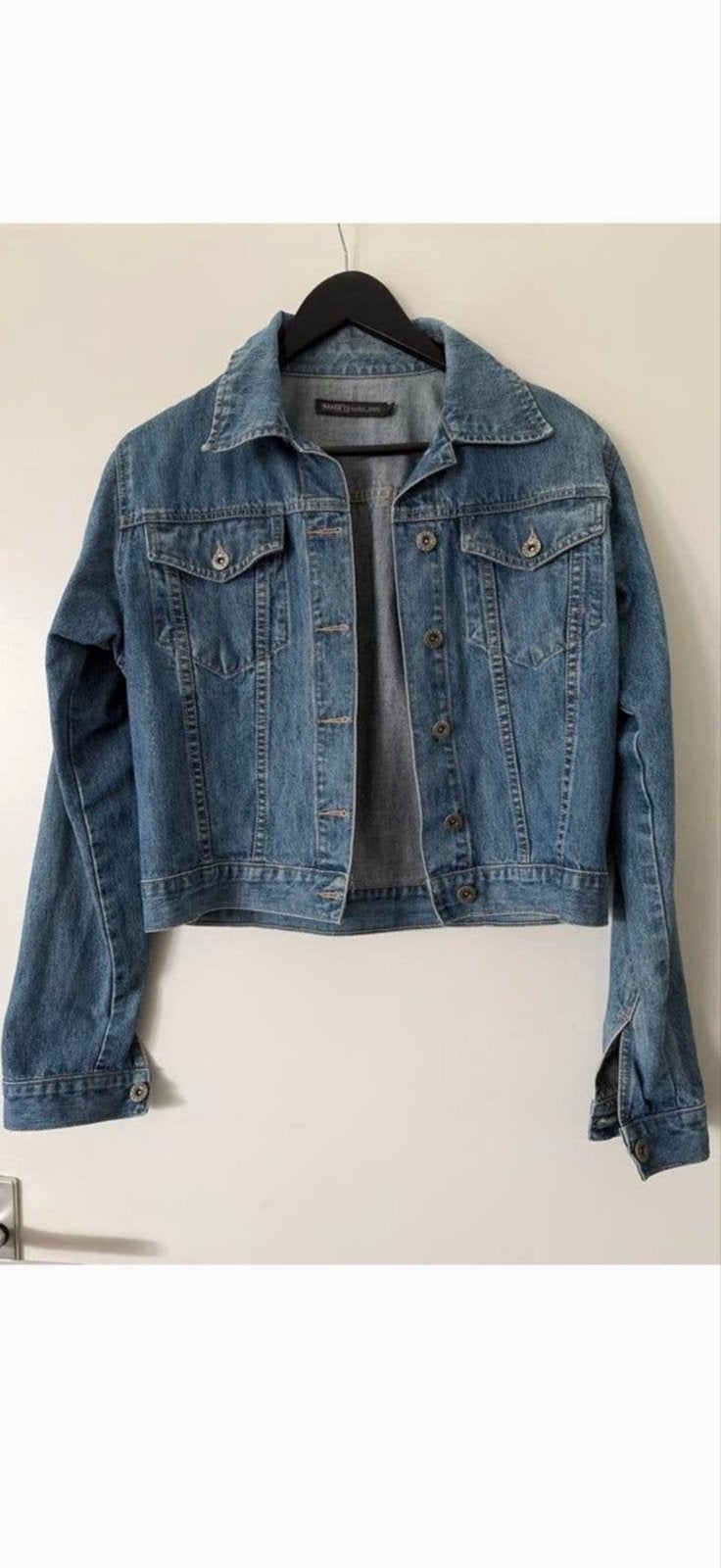 Stoere spijkerjas, maat M, Kleding | Dames, Jassen | Zomer, Ophalen, Gedragen, Maat 38/40 (M), Blauw