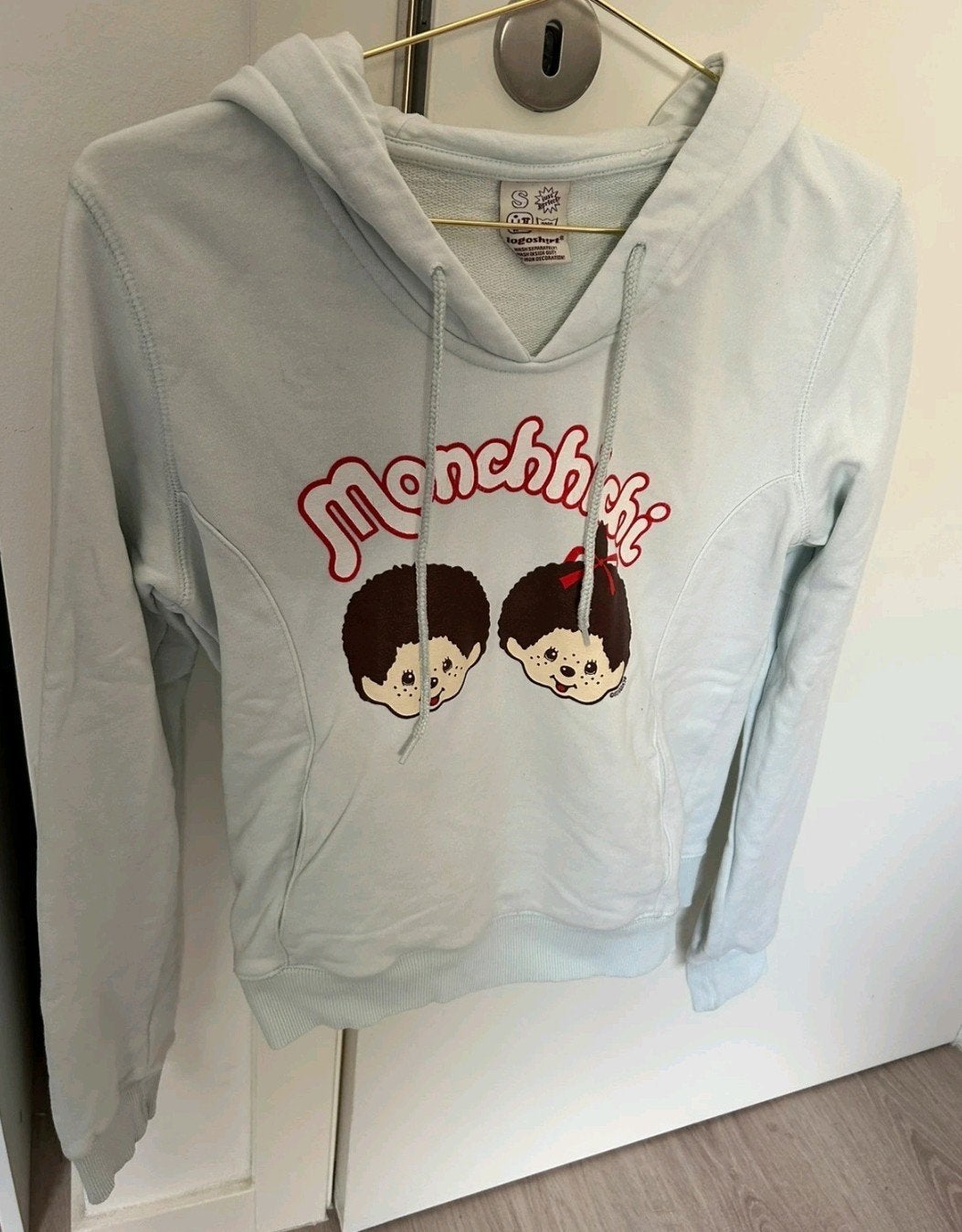 Vintage Monchhichi Trui Jaren '80 - Maat S, Blauw, Monchhichi, Ophalen of Verzenden, Zo goed als nieuw