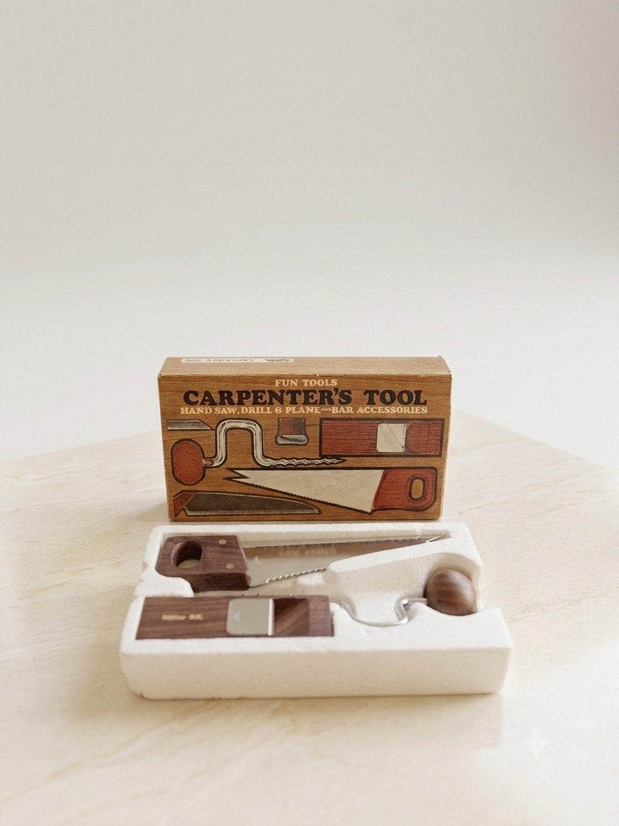 Vintage Fun Tools Barset 'Timmermansgereedschap' NOS, Ophalen of Verzenden