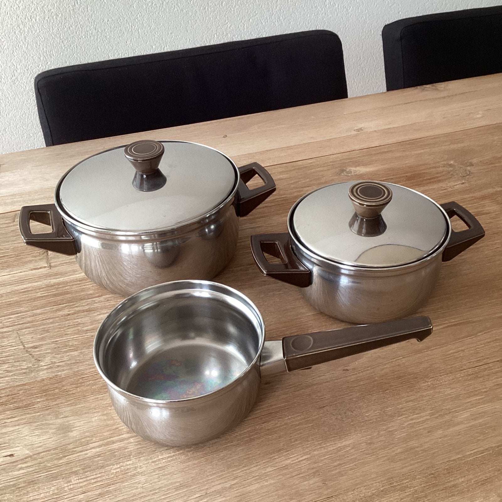 Vintage / retro - kookpannen - steelpannetje - BK -, Huis en Inrichting, Ophalen, Gebruikt, BK, Kookpan