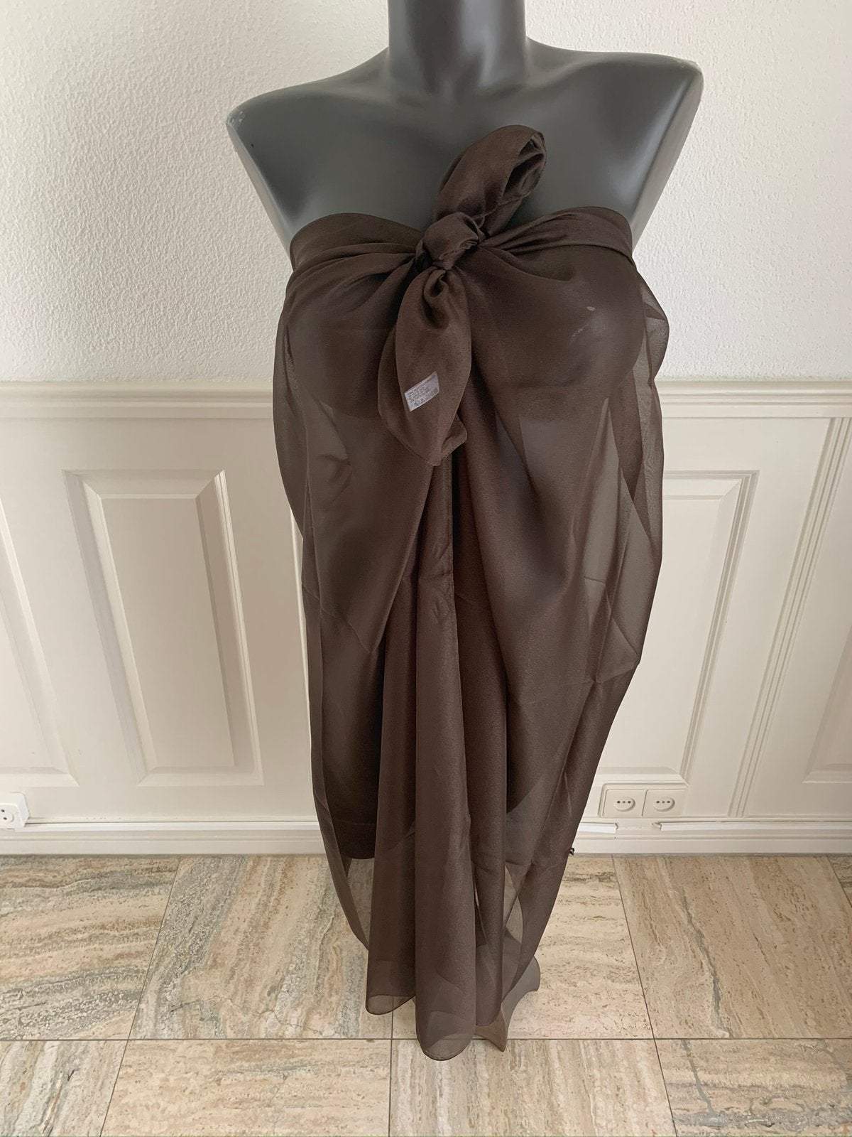Mooie voile pareo doek 1 maat Kleur bruin transparant, Verzenden, Nieuw, Bruin, Overige typen