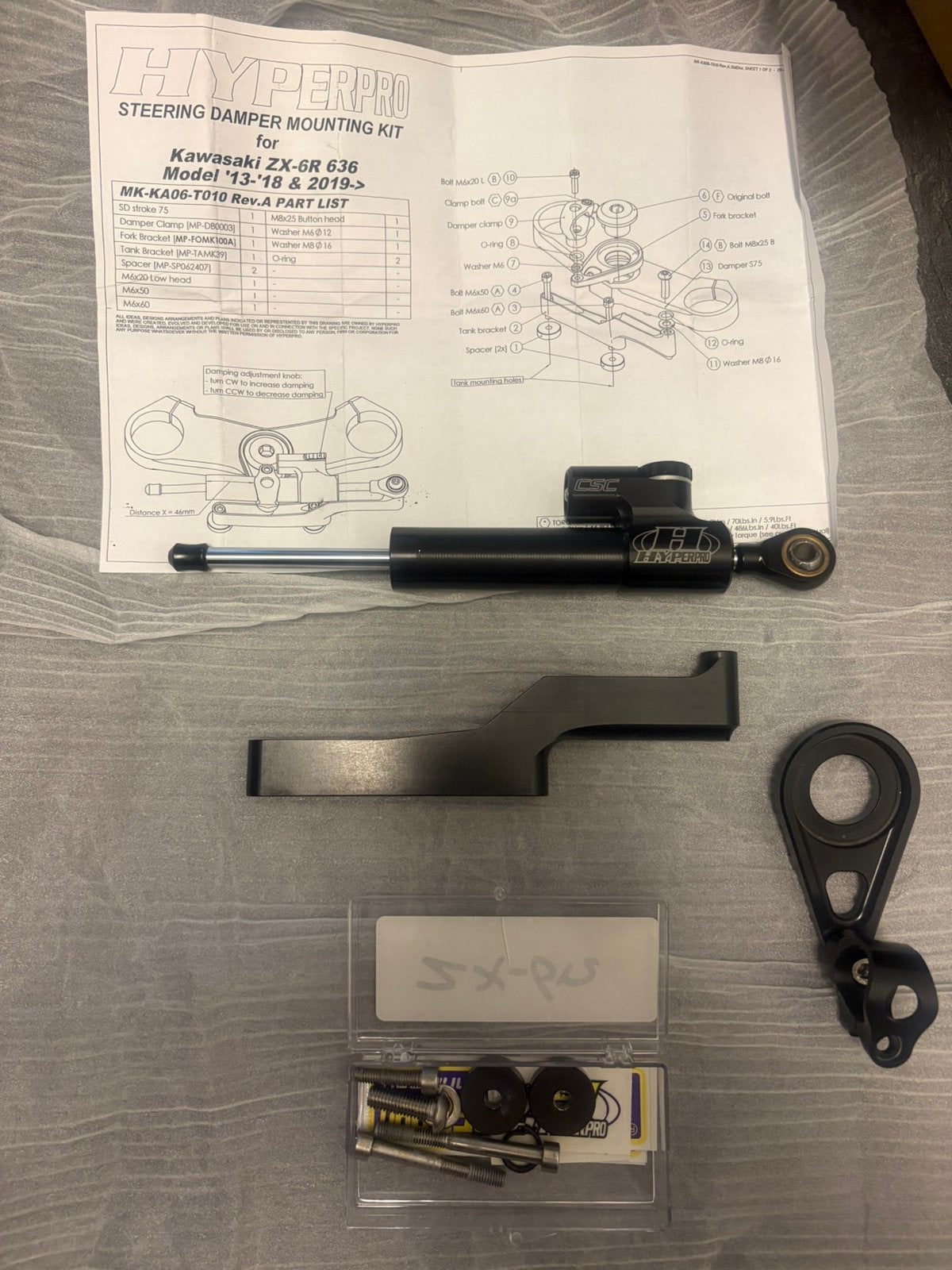 Originele Hyperpro stuurdemper ZX-6R, Ophalen of Verzenden, Gebruikt