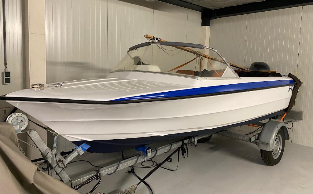 Skibsplast Sportsmann 14 gerenoveerd Yamaha 40 pk & trailer, Watersport en Boten, Speedboten, Ophalen, Gebruikt, 4 m, 2 m