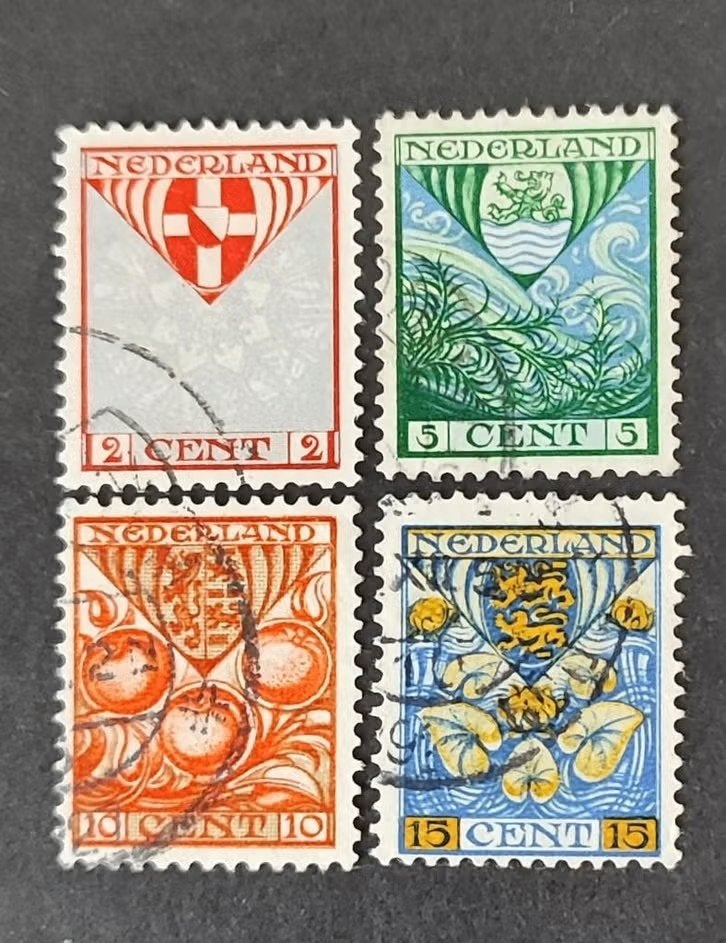 nederland nvph 199 - 202, Verzenden, T/m 1940, Gestempeld