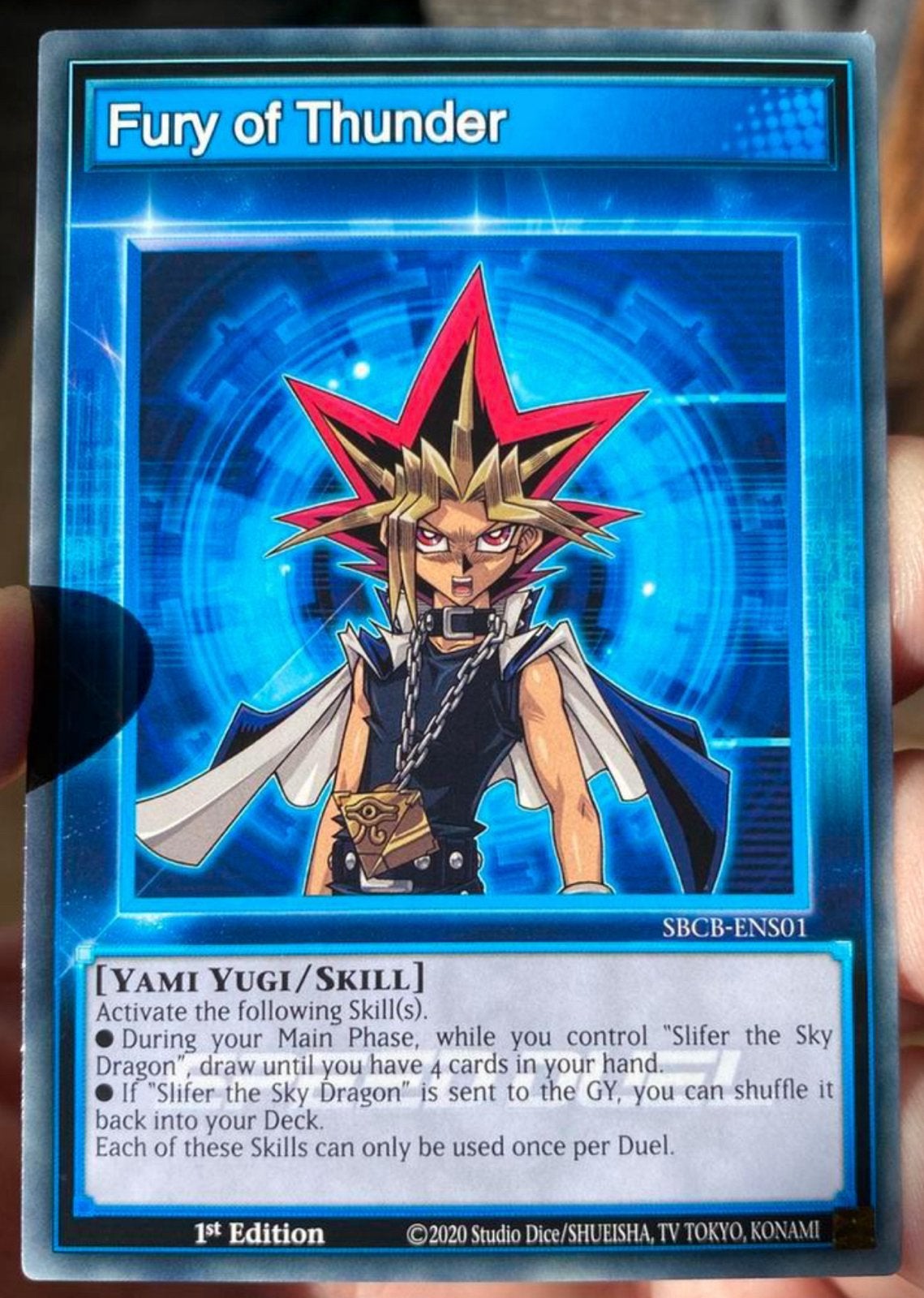 Yu-Gi-Oh! Fury of Thunder SBCB 1st Edition !, Hobby en Vrije tijd, Verzamelkaartspellen | Yu-gi-Oh!, Ophalen of Verzenden, Gebruikt