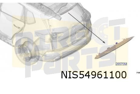 Nissan X-Trail (9/22-) derde Remlicht Origineel! 265906RA0A, -, Verzenden, -, Nieuw