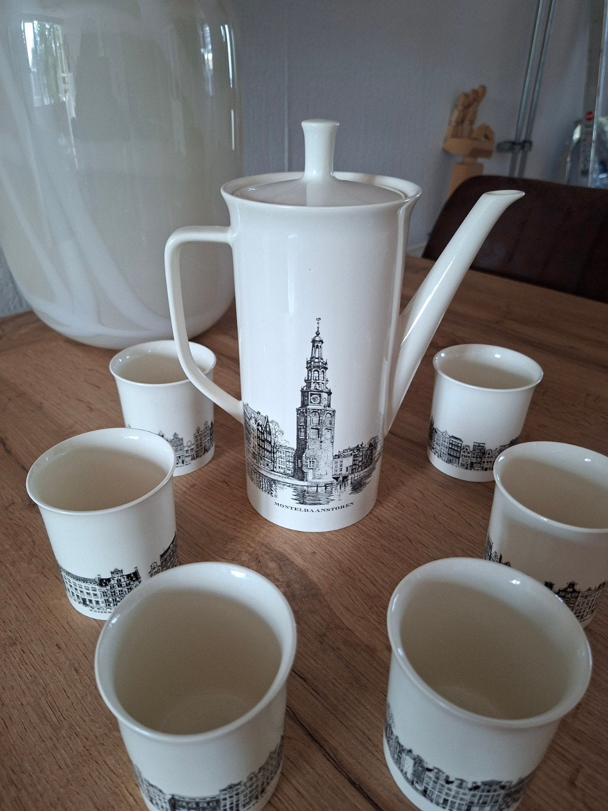 Amsterdams Grachtenservies met  Koffiepot, Ophalen of Verzenden