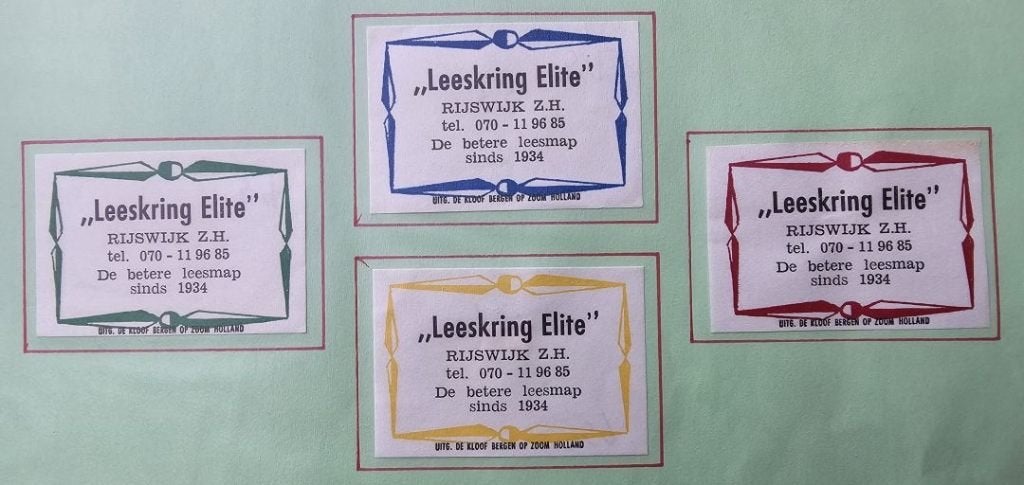 Leeskring Elite te Rijswijk Z.H. (De betere leesmap 1934), Ophalen of Verzenden, Zo goed als nieuw, Luciferdoosjes of -merken