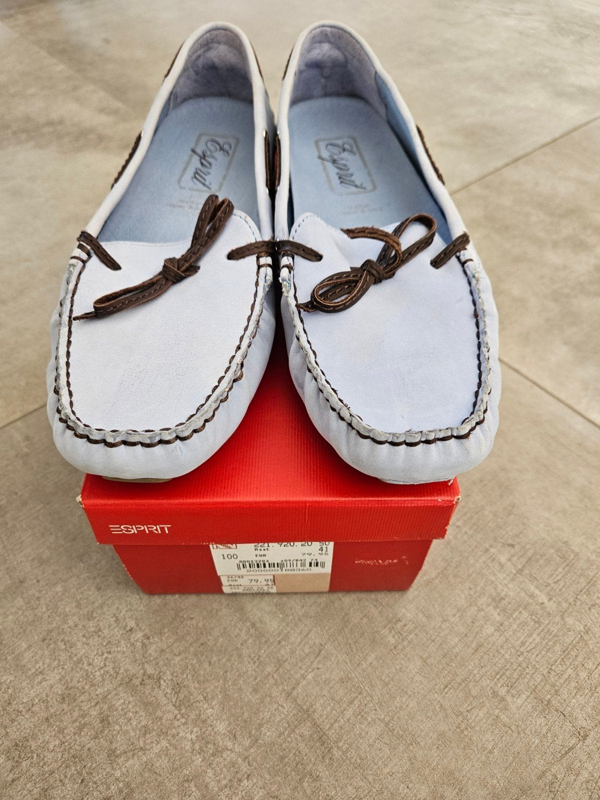 Esprit suede instapschoenen - maat 41, Blauw, Instappers, Ophalen of Verzenden, Zo goed als nieuw