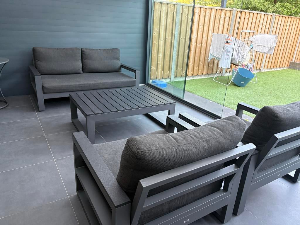 Life outdoor living LoungeSet Soho, Tuin en Terras, Tuinsets en Loungesets, Ophalen, Zo goed als nieuw, Aluminium, Bank
