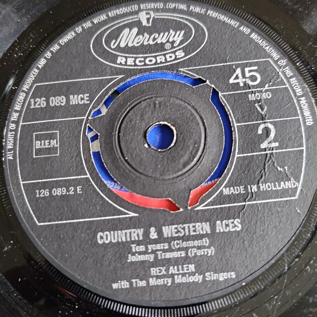 Rex Allen - Country  Western Aces (Mercury Records 45 toere, Ophalen of Verzenden