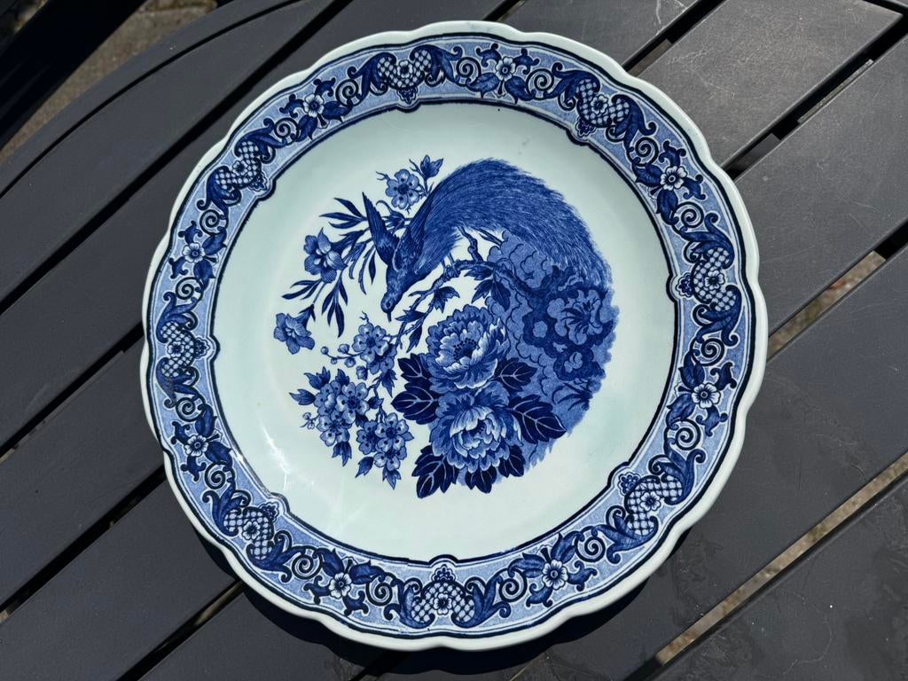 Vintage Delfs blauw bord, Antiek en Kunst, Ophalen