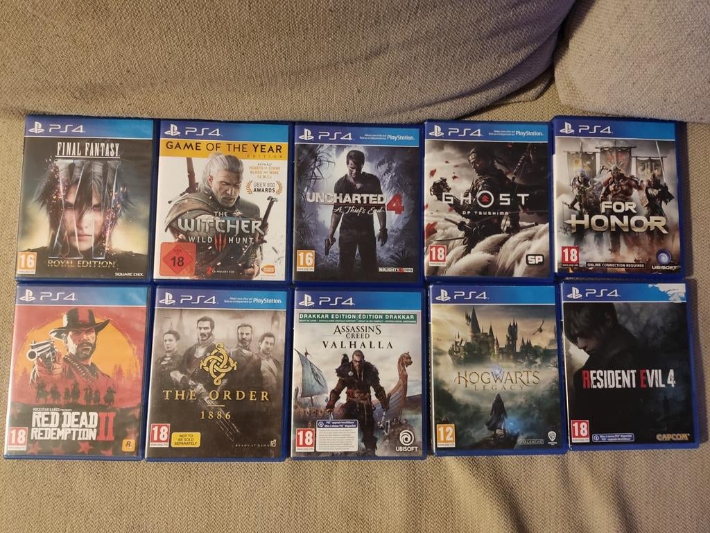 PS4 Games Collectie: Final Fantasy, Witcher, Uncharted, etc., Spelcomputers en Games, Games | Sony PlayStation 4, Vanaf 18 jaar