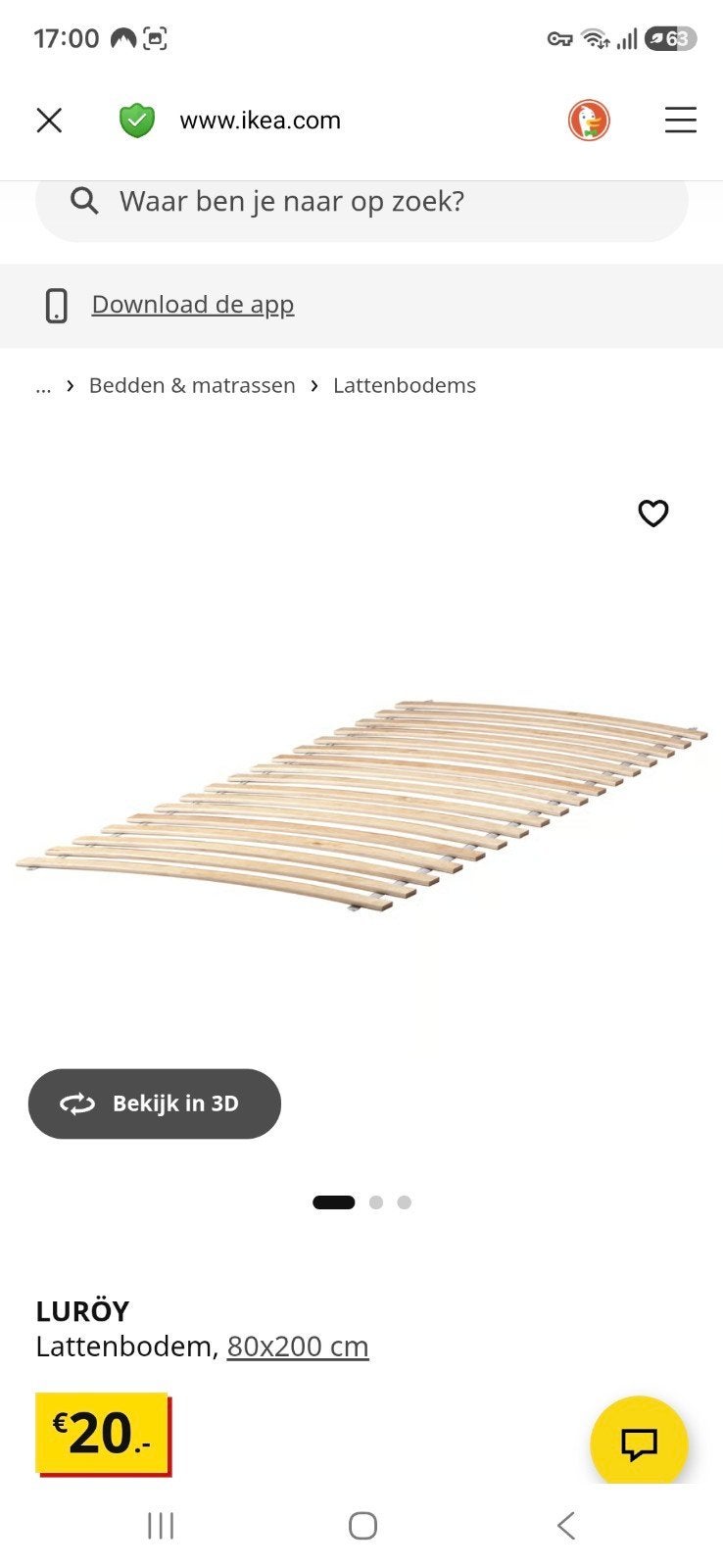 2x IKEA Luroy lattenbodem 80x200 cm, Ophalen, Gebruikt, Eenpersoons, 80 cm