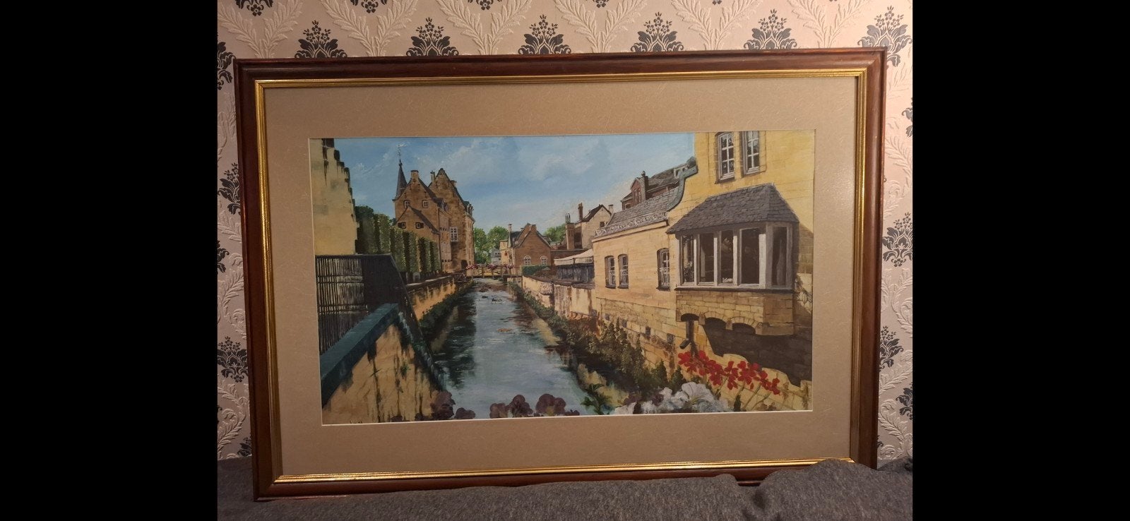 Schilderij Valkenburg kasteel Halder Acryl in lijst 70x100, Ophalen of Verzenden