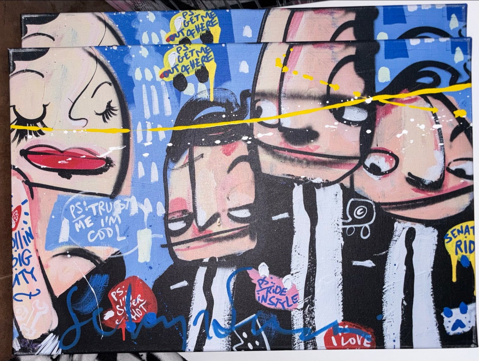 Schilderij op Canvas - Selwyn Senatori, Antiek en Kunst, Ophalen
