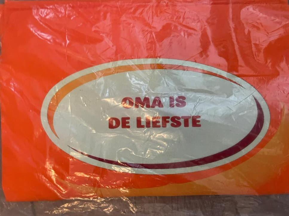 Schort met tekst, Ophalen of Verzenden, Zo goed als nieuw
