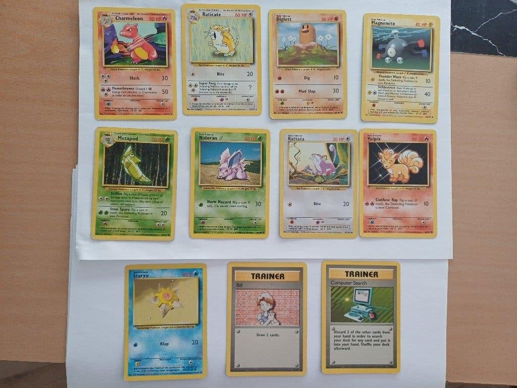 Pokémon- 11st Pokémon BaseSet-Charmeleon,Computer Search ea, Verzenden, Zo goed als nieuw, Meerdere kaarten