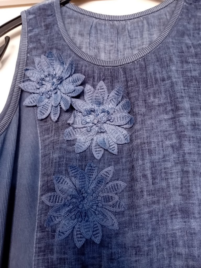 Paarse mouwloze jurk tuniek van viscose linnen S M 36 38 40, Maat 38/40 (M), Paars, Ophalen of Verzenden, Boven de knie